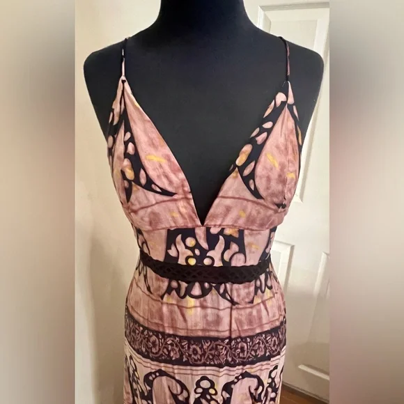 NWOT Free People Elektra Maxi Dress Sahara Combo Sz M - Picture 5 of 15